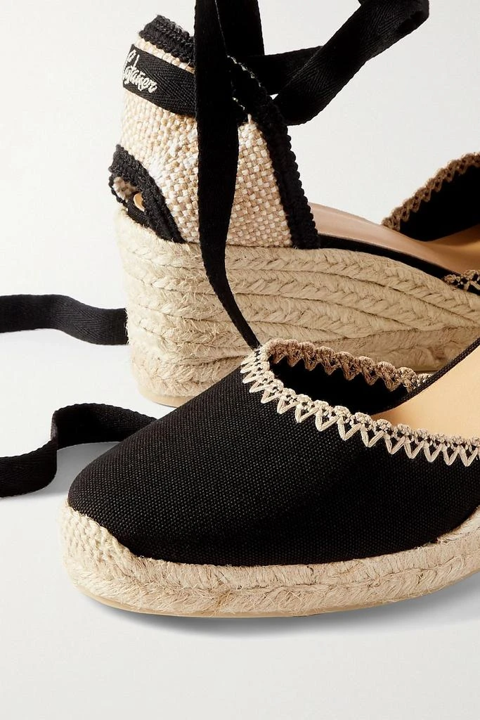 CASTAÑER Comin 60 embroidered canvas wedge espadrilles 4