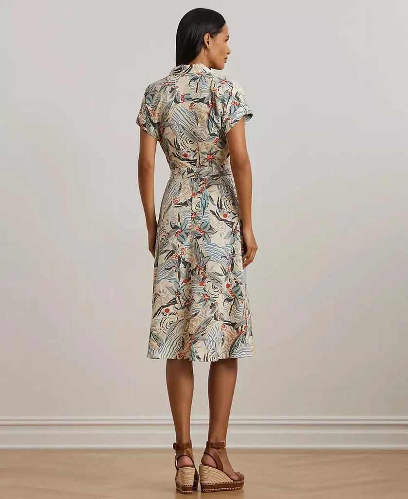 Ralph Lauren Women's Print Belted Crepe Camp Shirtdress, Regular & Petite 2