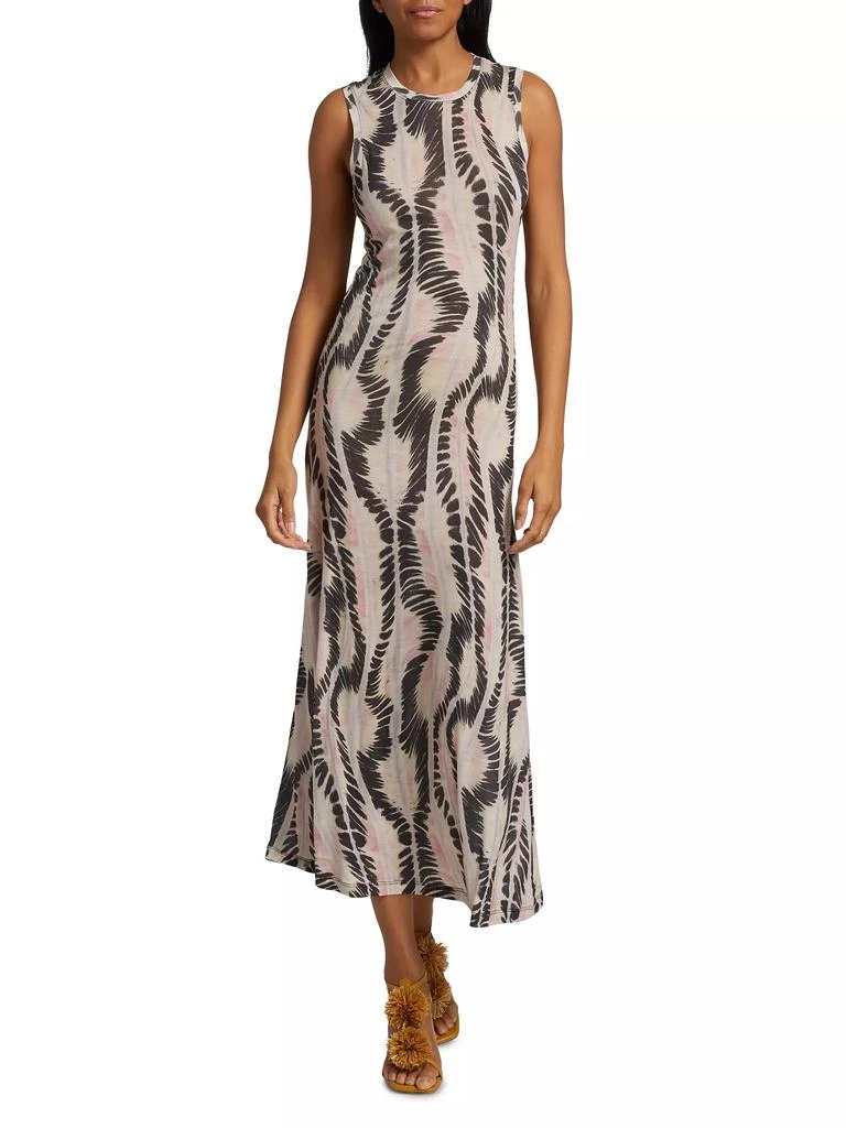 Ulla Johnson Orla Abstract Striped Tank Midi-Dress 2