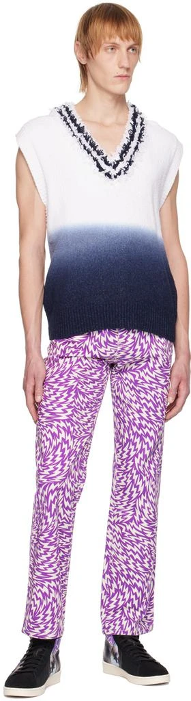 Double Rainbouu Purple & White She's Electric Trousers 4