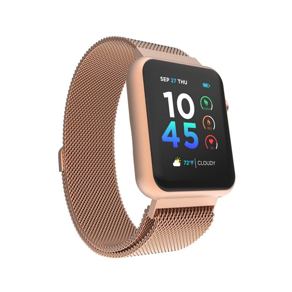 iTouch Air 4 Unisex Rose Gold-Tone Mesh Bracelet Smartwatch 41mm