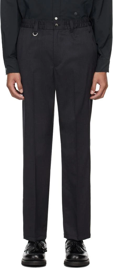 SOPHNET. Gray Standard Easy Trousers 1
