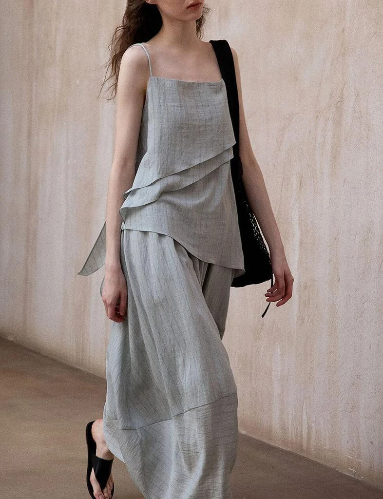 Pixie Market Gray Striped Cocoon Skirt 7