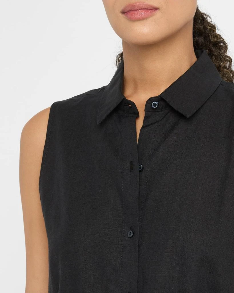 Eileen Fisher Sleeveless Organic Linen Shirt 5