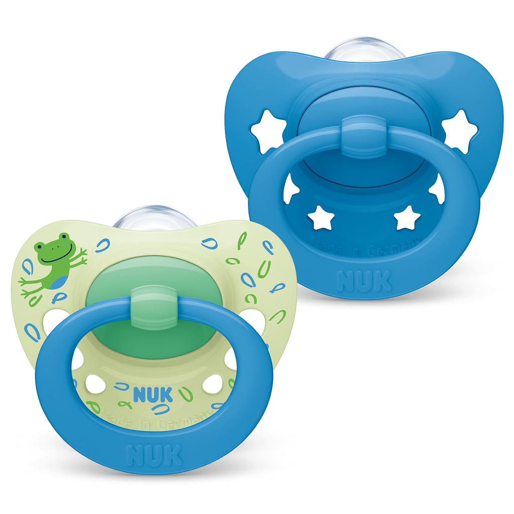 NUK NUK - 6-18M SOOTHERS FROG & BLUE
