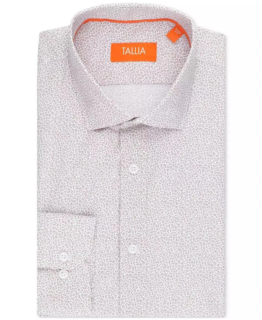 Tallia Men's Slim Flit Micro Floral Print Button-Front Dress Shirt 3