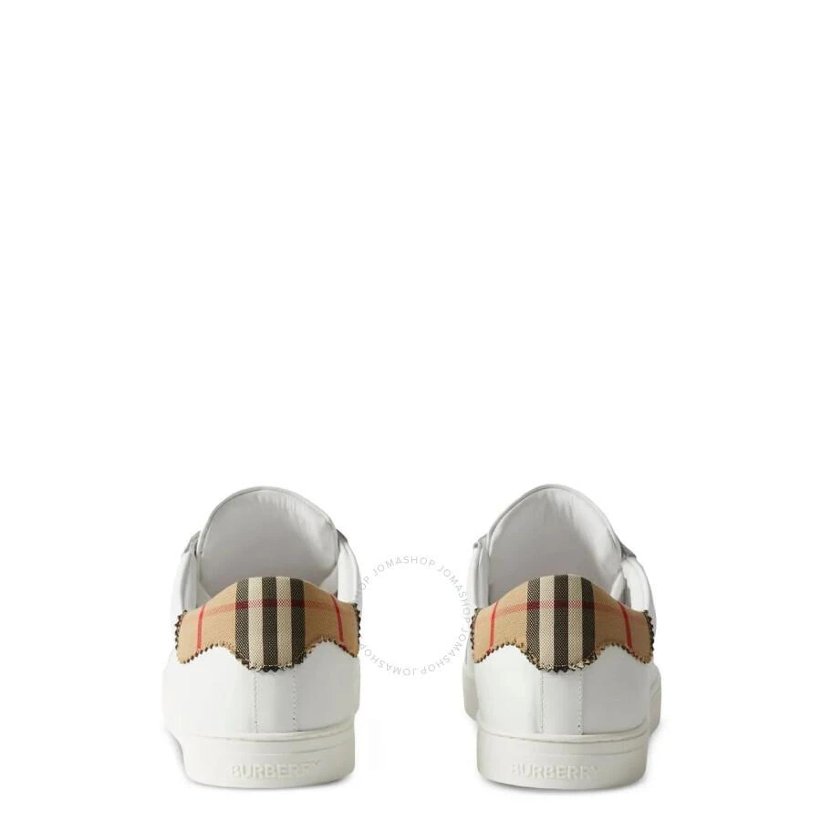 Burberry Check Print Lace-Up Leather Sneakers 3