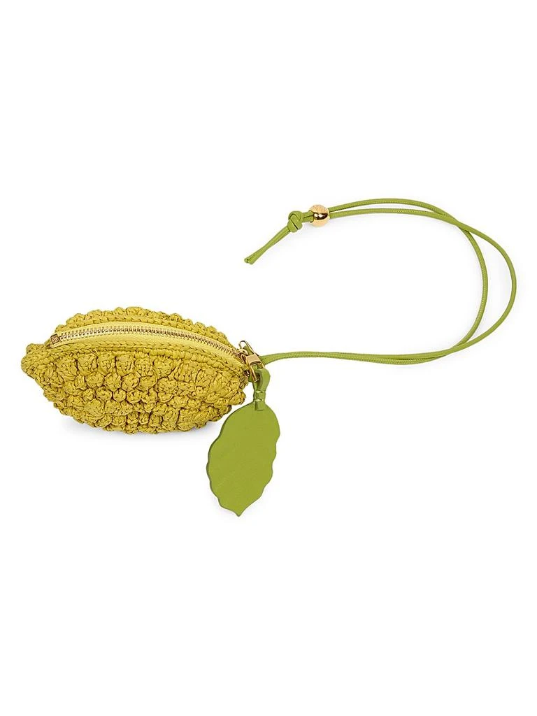 Loewe LOEWE x Paula's Ibiza 4FA Lemon Raffia Coin Case 2