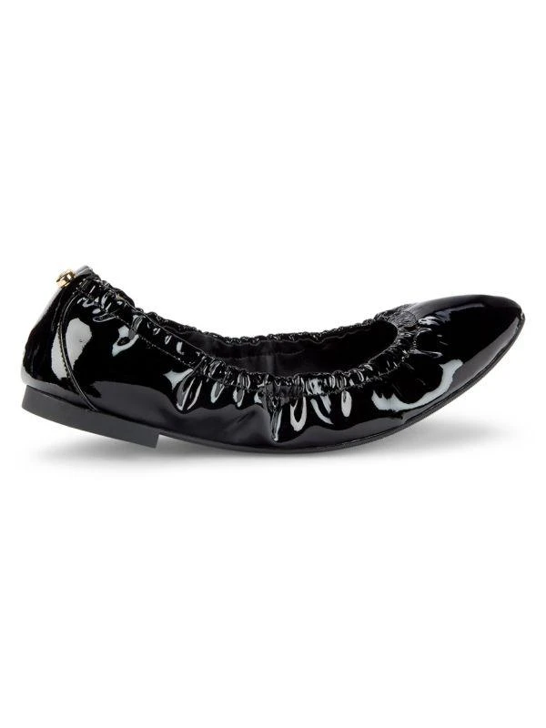 Stuart Weitzman Gabby Scrunched Patent Leather Ballet Flats 1