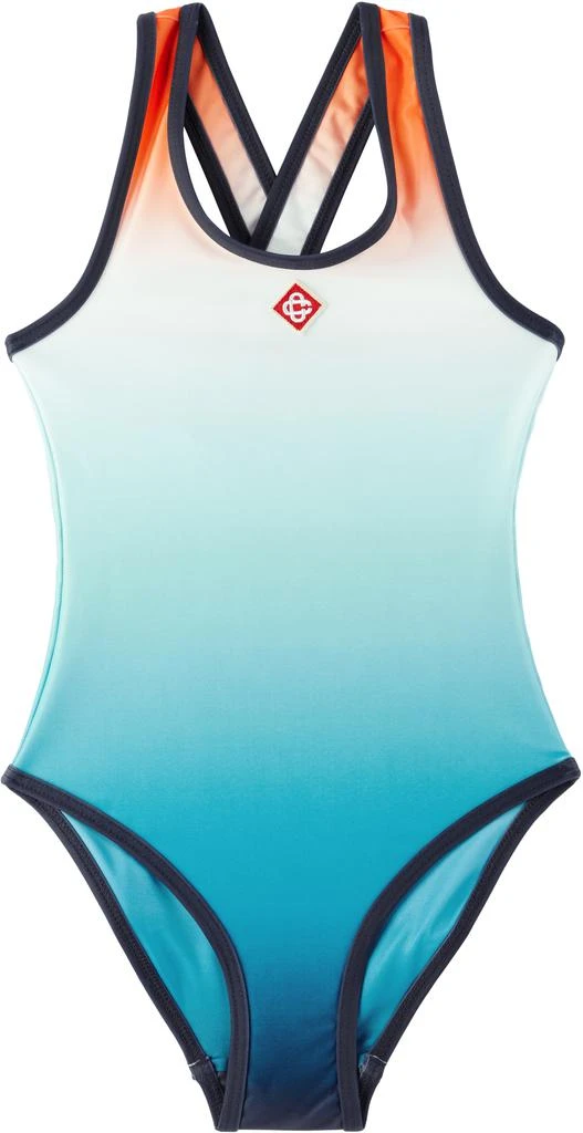 Casablanca Kids Orange & Blue Gradient Swimsuit 1