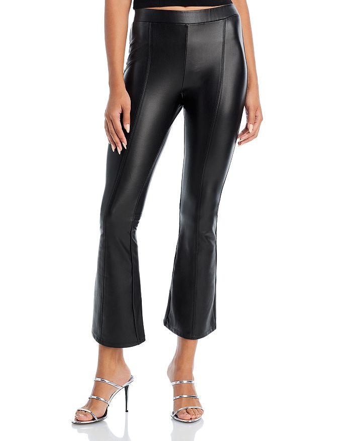 Generation Love Wren Faux Leather Cropped Kick Flare Leggings