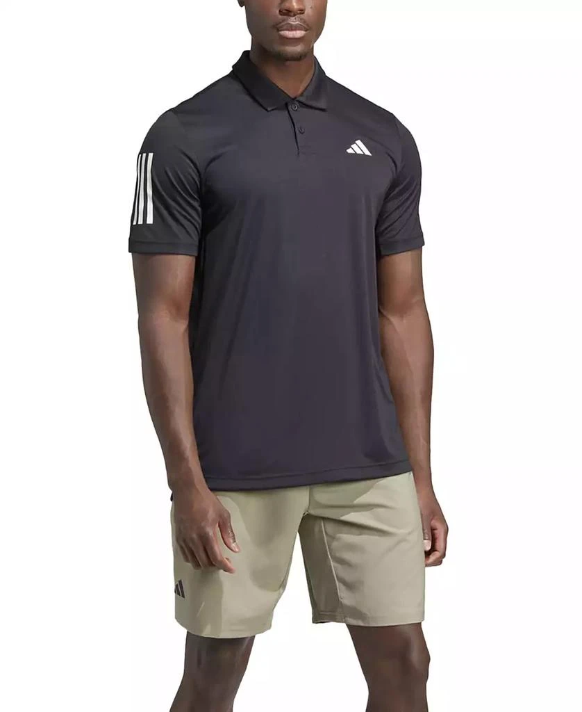 Adidas Men's 3-Stripes Short Sleeve Performance Club Tennis Polo Shirt 2