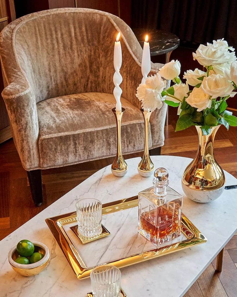 ANNA New York Marble & Silver Dual Candleholders, Set of 2 3