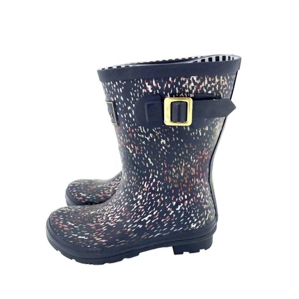 Joules Joules - Women's Molly Mid Calf Speckle Rubber Rain Boots
