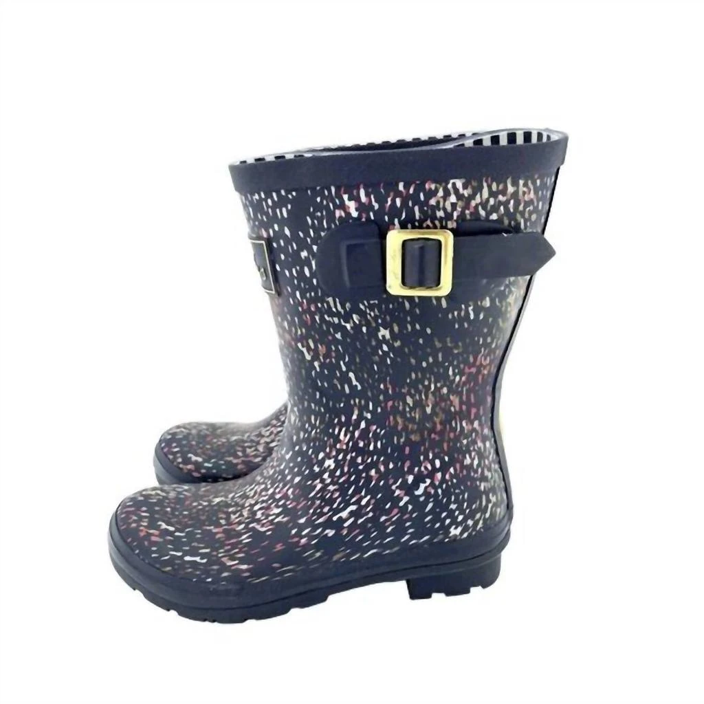 Joules Joules - Women's Molly Mid Calf Speckle Rubber Rain Boots 1