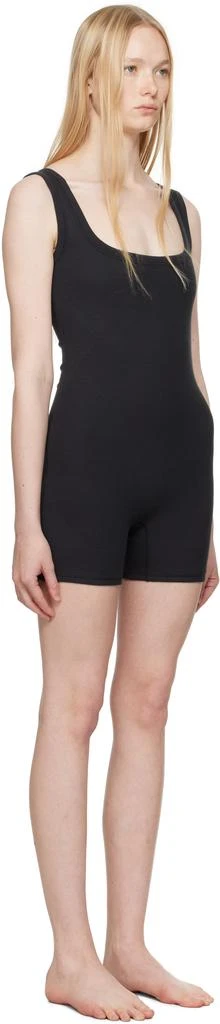 SKIMS Black Cotton Rib Onesie Romper 2