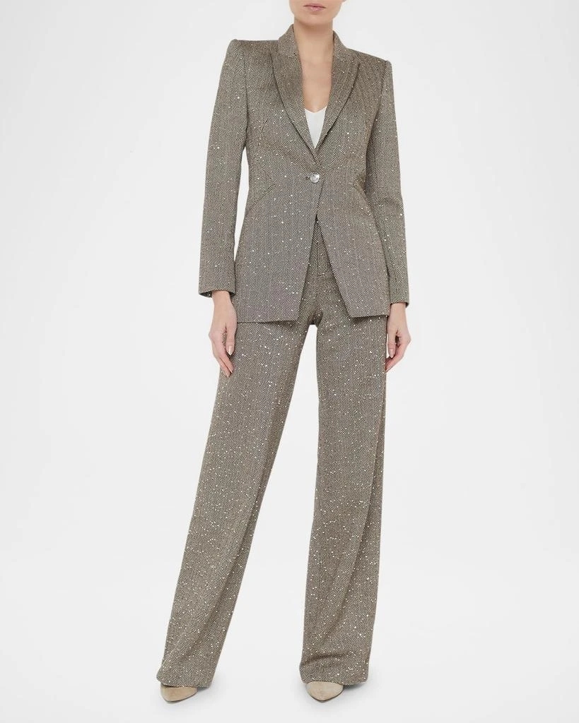 L'Agence Sheila Structured Chevron Blazer 2