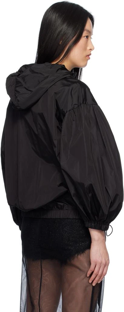 Simone Rocha Black Cargo Flap Pocket Puff Sleeve Drawstring Jacket 3