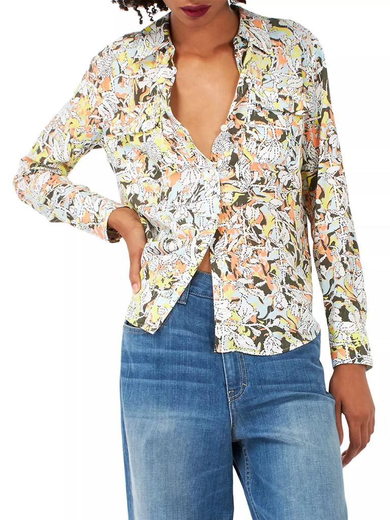 Equipment Slim Floral Silk Button-Front Shirt 3