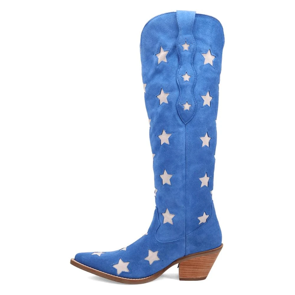 Dingo Super Star Fringe Tooled Inlay Snip Toe Cowboy Boots 3