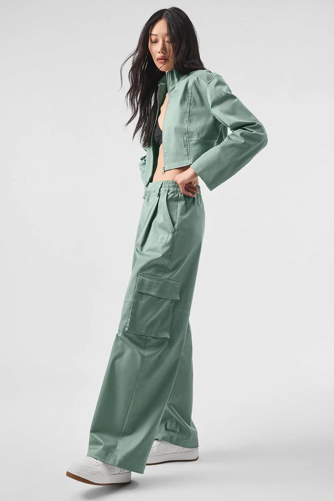 Alo Night Out Cargo Jacket - Botanical Green 4
