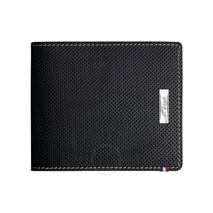 S.T. Dupont Defi Perforated 6 Card Black Leather Wallet 1
