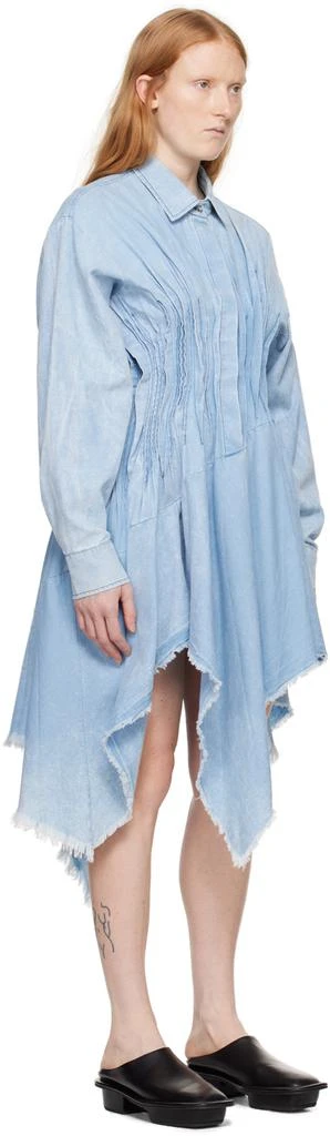 Marques Almeida Blue Pleated Denim Midi Dress 2