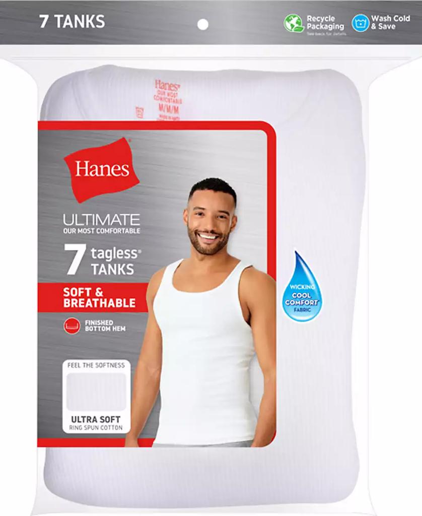 Hanes Men's Ultimate® ComfortSoft® 7-Pk. Moisture-Wicking Cotton Tanks