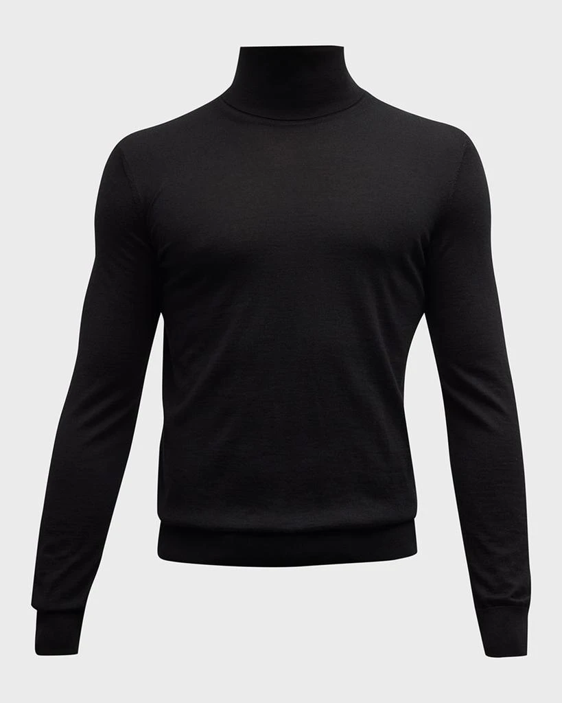 Zegna Men's Cashmere-Silk Turtleneck Sweater 2