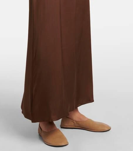 Asceno Rose silk satin maxi dress 6