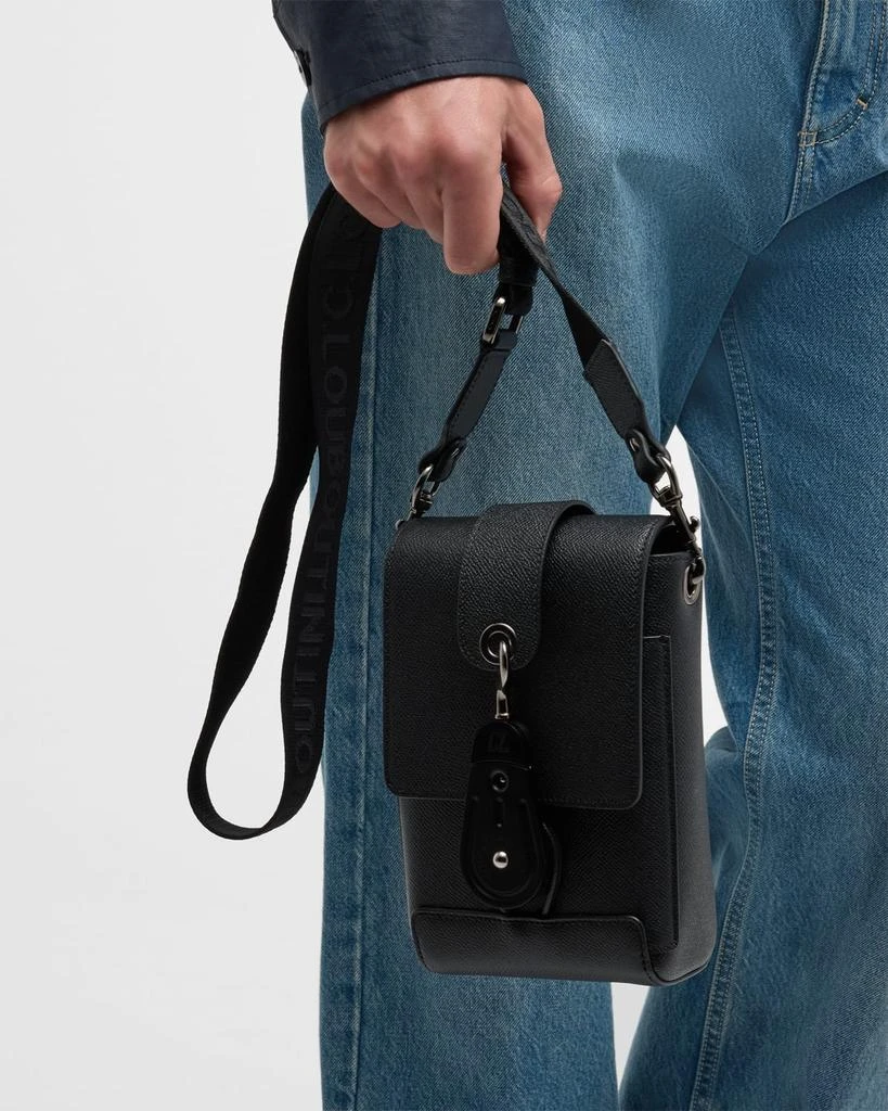 Christian Louboutin Men's Groovy North-South Leather Crossbody Bag 5