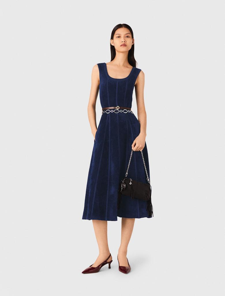 Maje Women's Velvet Midi Dress - Navy - Size 4 Shop Maje Woman's viscose Velvet maxi dress for Fall/Winter on Sale at  BeyondStyle – Get Lowest price in three month Maje Woman's viscose Velvet  maxi dress for Fall/Winter with Limited-Time Flash Deals,