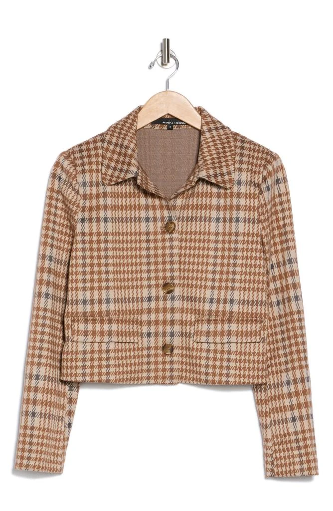 Amanda & Chelsea Glen Plaid Ponte Crop Blazer 3