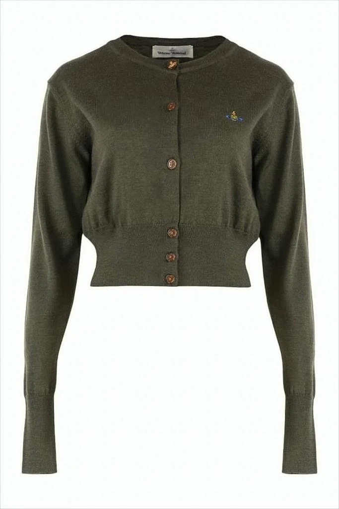 Vivienne Westwood Cropped Fitted Cardigan with Round Neckline