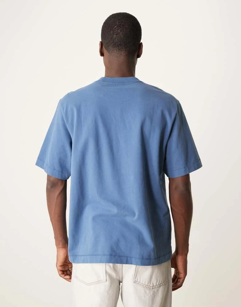 Abercrombie & Fitch Abercrombie & Fitch logo t-shirt in washed navy 3