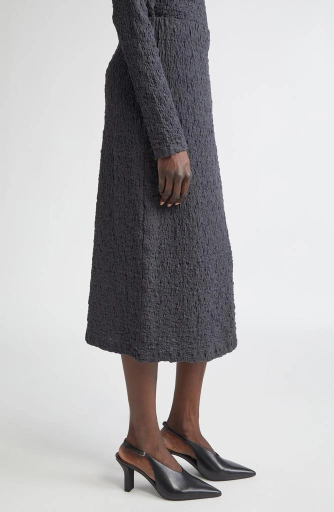 Vince Smocked Cotton Blend Midi Skirt 4