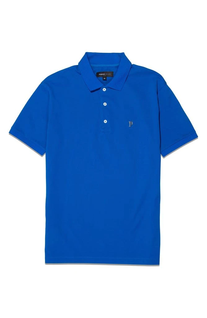 Purple Brand Stretch Cotton Piqué Knit Polo 3