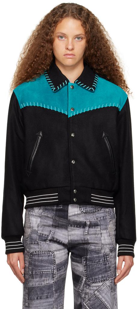 Andersson Bell Black & Blue New Margo Western Varsity Jacket