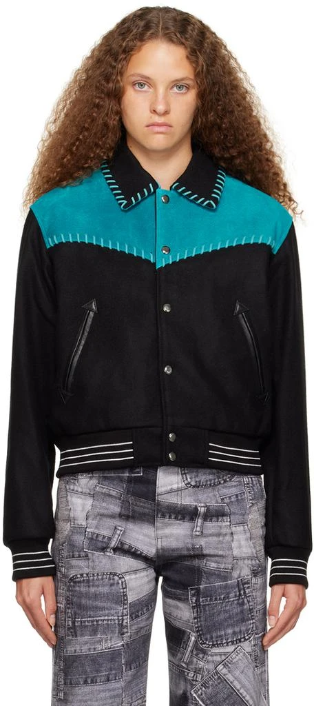 Andersson Bell Black & Blue New Margo Western Varsity Jacket 1