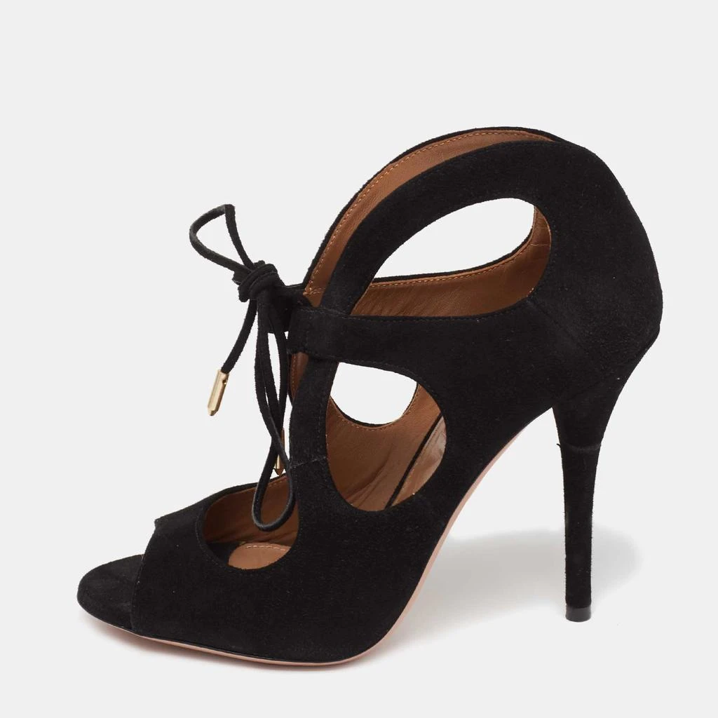 Aquazzura Aquazzura Black Suede C'est Chic Sandals Size 37 1