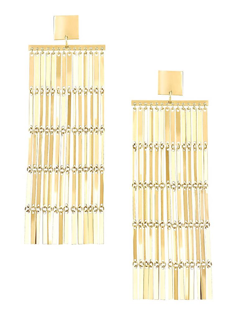LANA 14K Yellow Gold Laser Chandelier Earrings