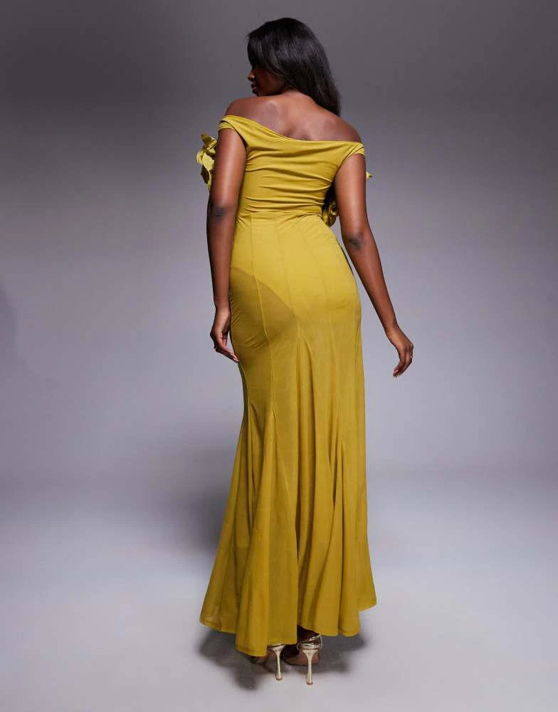 pink off the shoulder dress long Off Shoulder Long Formal Dress by LaDivine OC008