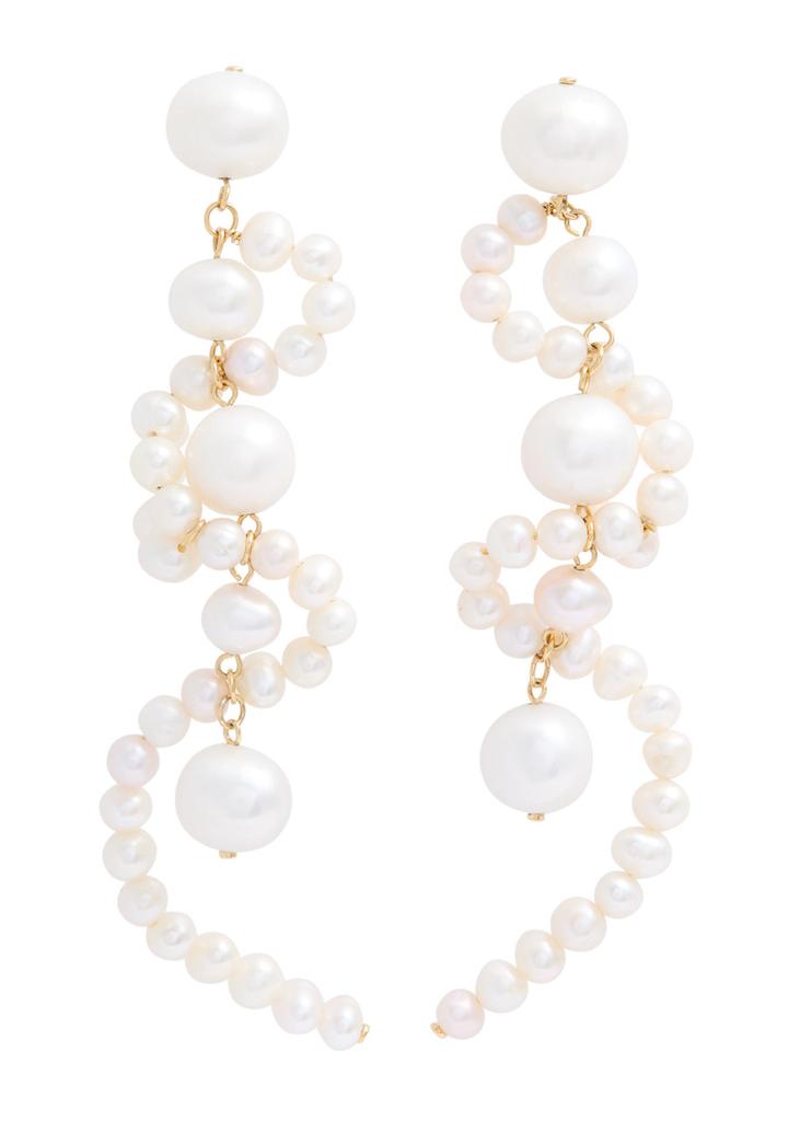 Completedworks The Mist pearl drop earrings