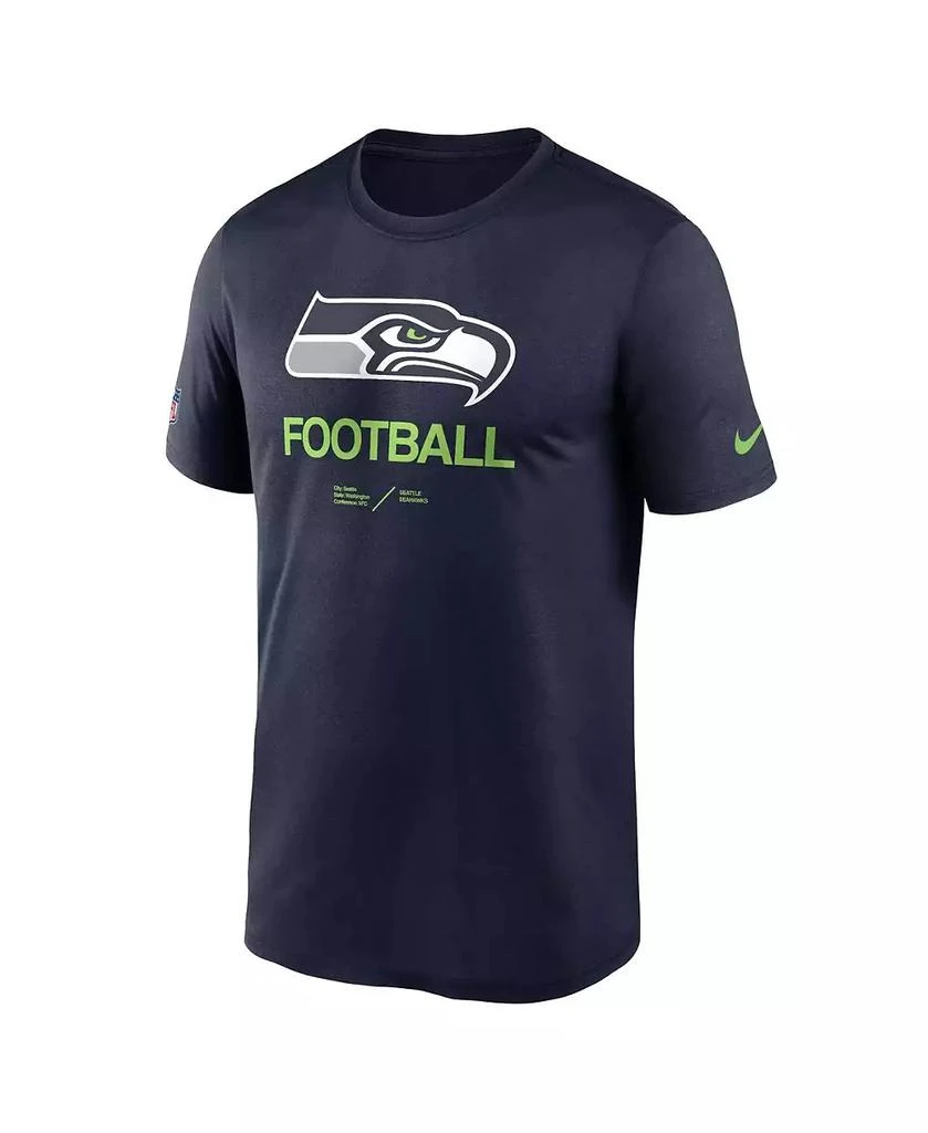 NIKE Men's College Navy Seattle Seahawks Infographic Performance T-shirt 3