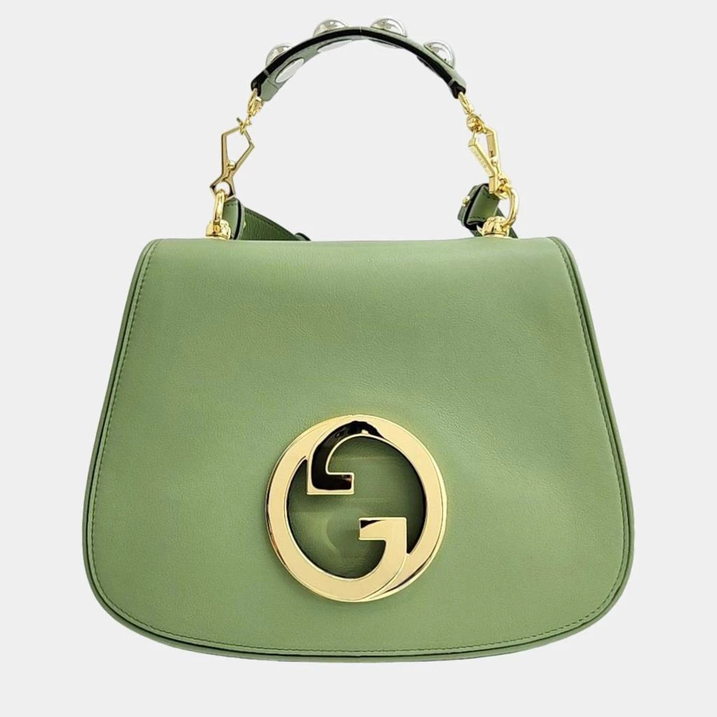 Gucci Gucci Light Green Leather Top Handle Blondie Bag (721172) 1