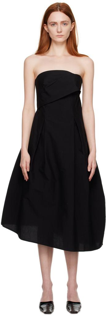 Cordera Black Strapless Midi Dress