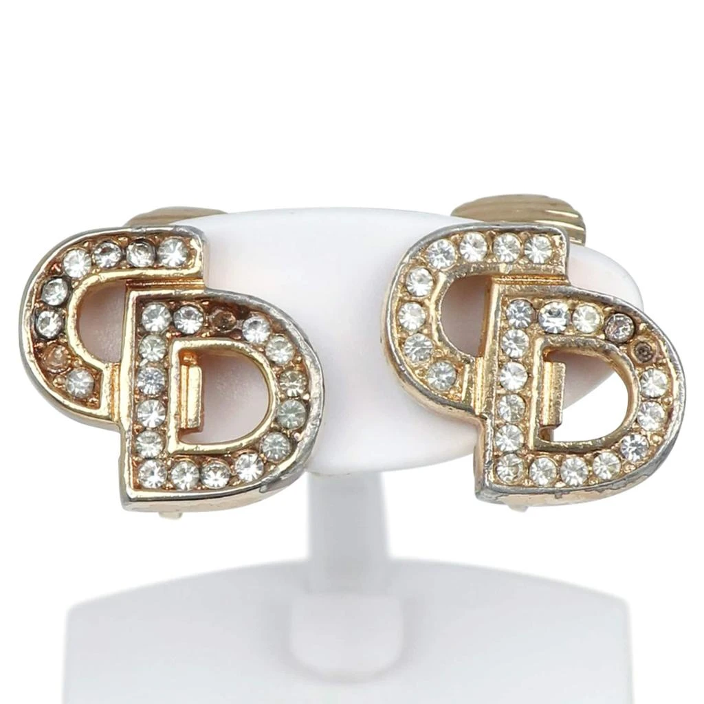 Dior Plating Clip Earrings (Pre-Owned)