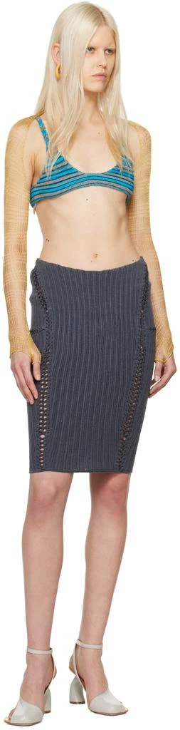 Isa Boulder SSENSE Exclusive Gray Stingray Miniskirt 4