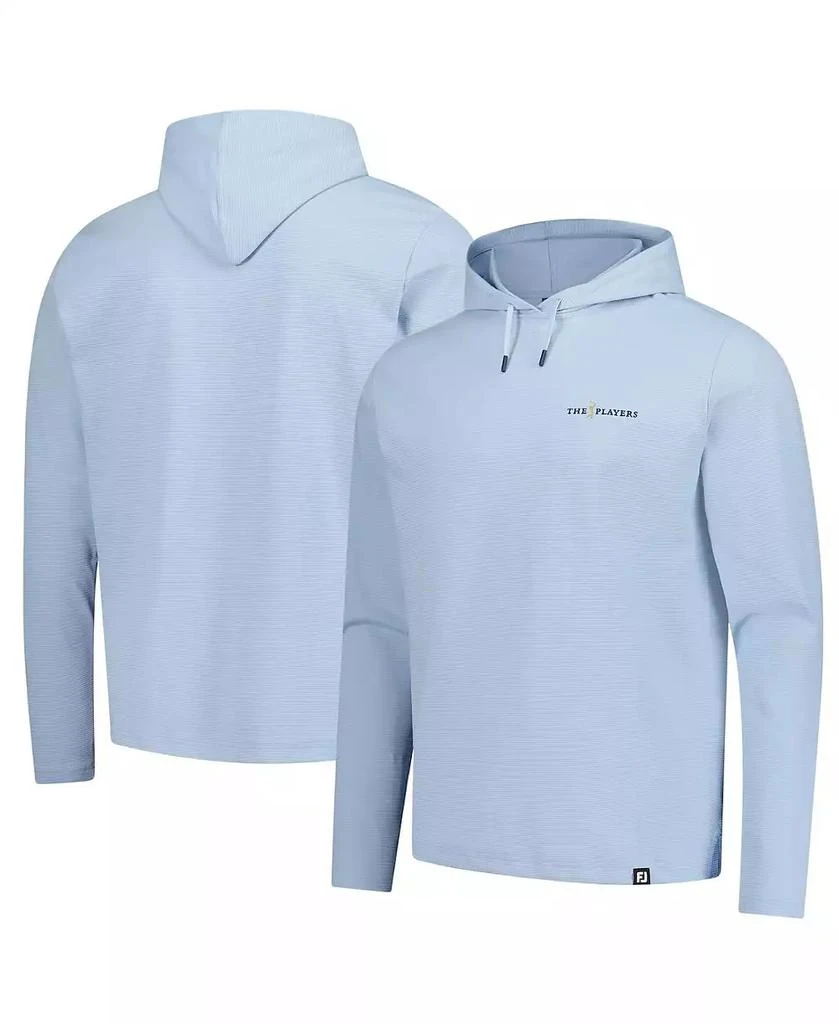 FootJoy Men's Light Blue The Players Ottoman Jacquard Pullover Hoodie 1