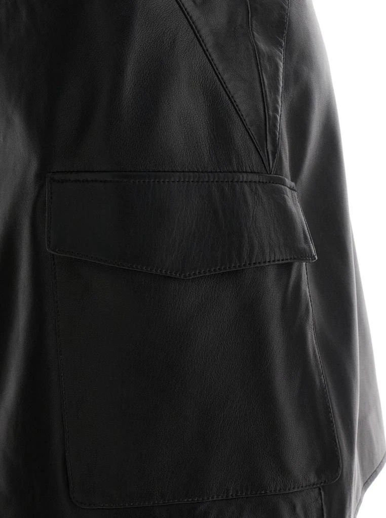 Arma Black Wallet Skirt With Pockets In Leather Woman 2